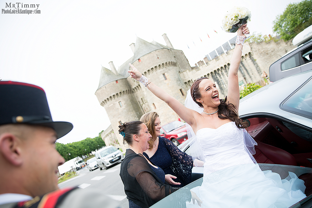 arrivée de la mariée à la mairie de guérande