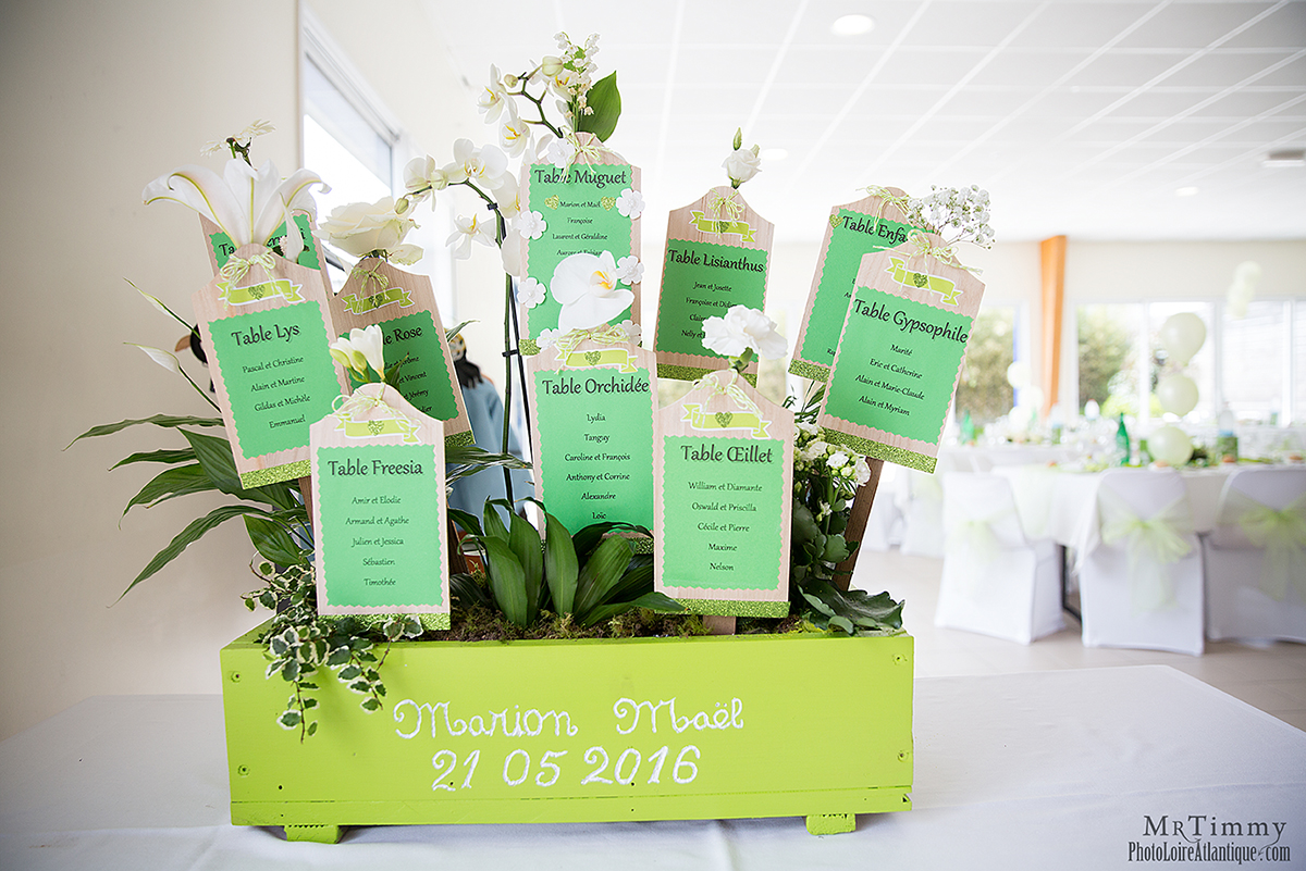déco table mariage vert