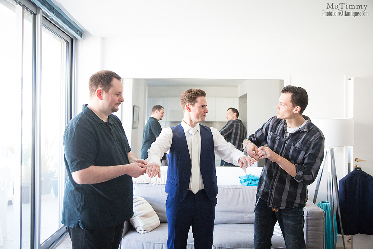 préparatif photographie mariage homme la baule mrtimmy photographe