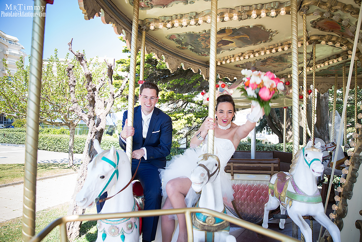  carrousel la baule photo couple mariage niviac saint nazaire loire atlantique la baule mrtimmy photographe