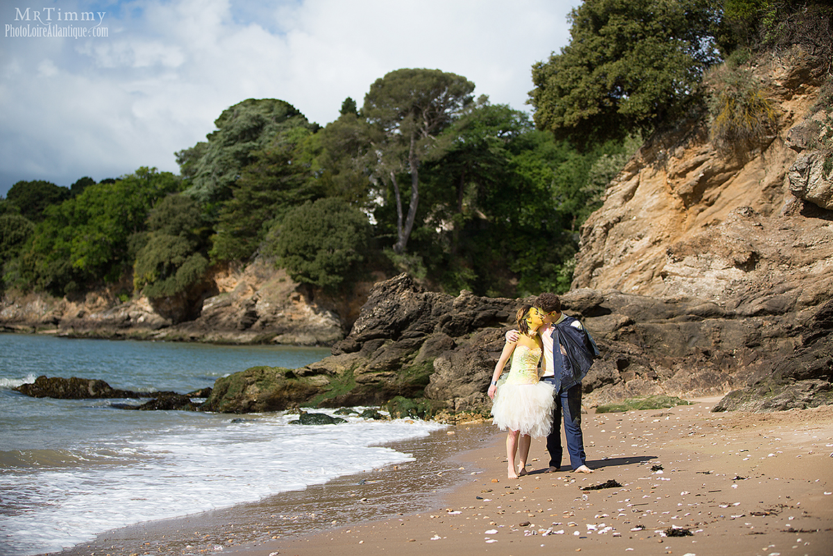 trash the dress plage poudre colore mariage saint nazaire loire atlantique mrtimmy photographe fun crazy original photos couples