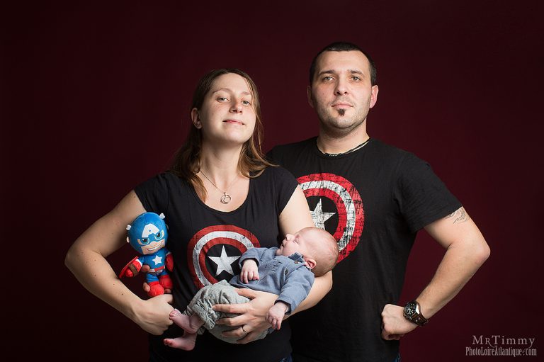 photographies professionnelles naissance et bébé parents super héros